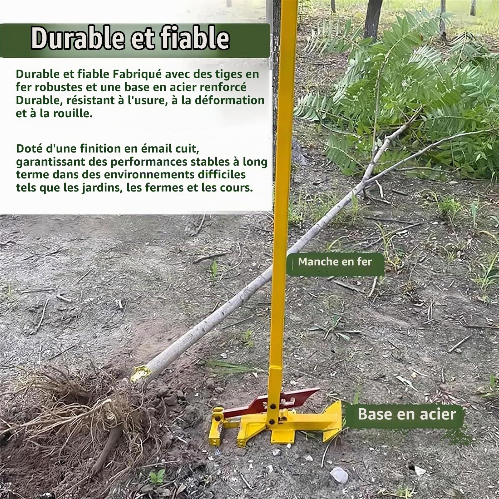 Générique Arrache Souche avec Mâchoire Réglable À 4 Positions,Extracteur Arrache-Souche De Grande Taille À Haut Levier,Outil De Retrait De Piquet Métallique pour Arbres/Arbustes/Vignes