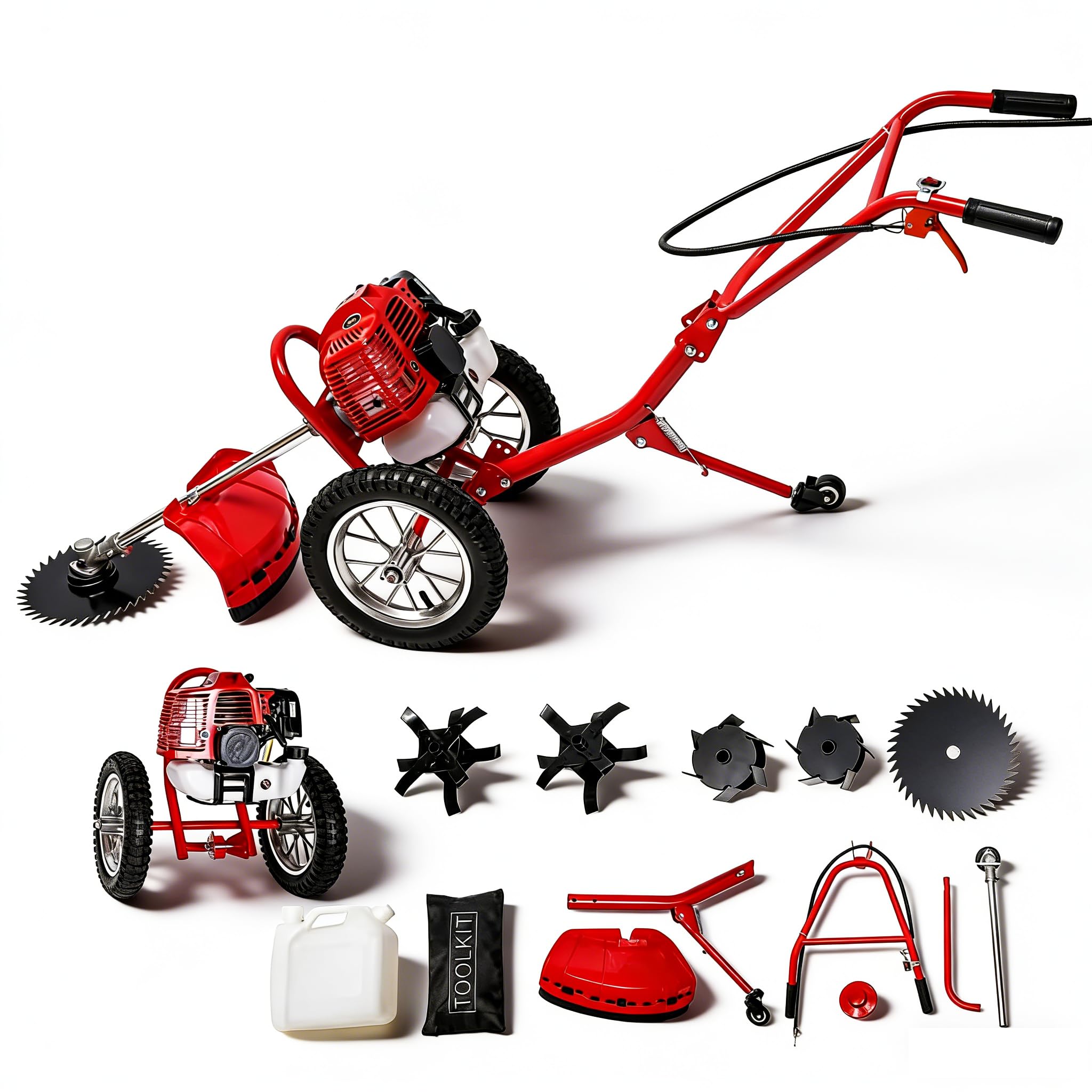 Amazon.com : Two-Stroke Hand Push Lawn Mower Gas Powered Two 