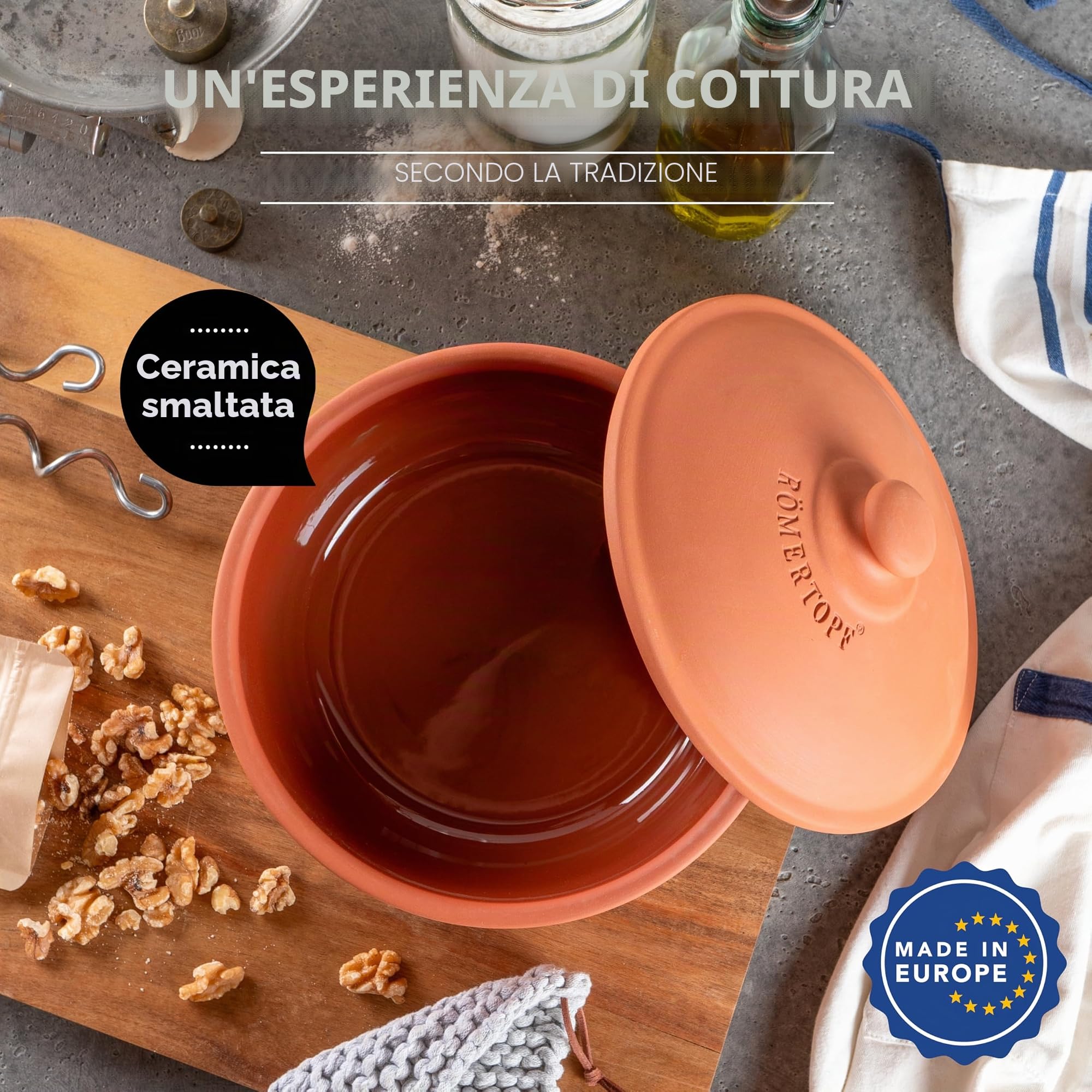 Römertopf Pentola per Pane in Terracotta Ø 23 cm, Terracotta