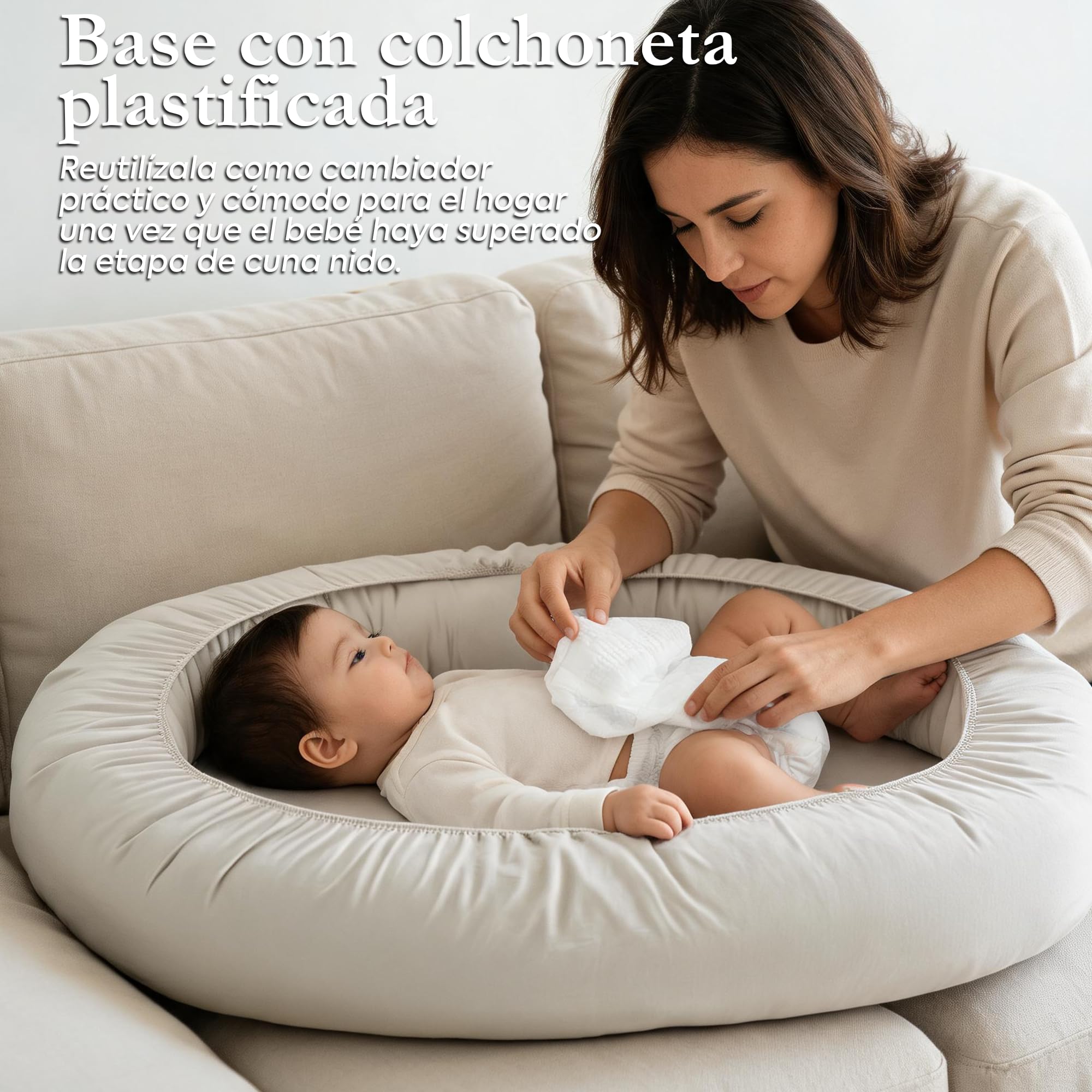 Cambrass - Cuna Nido portatil para bebé - Reductor para Cuna, Ideal para recién Nacido - Plumeti 55x90x15 cm Rosa
