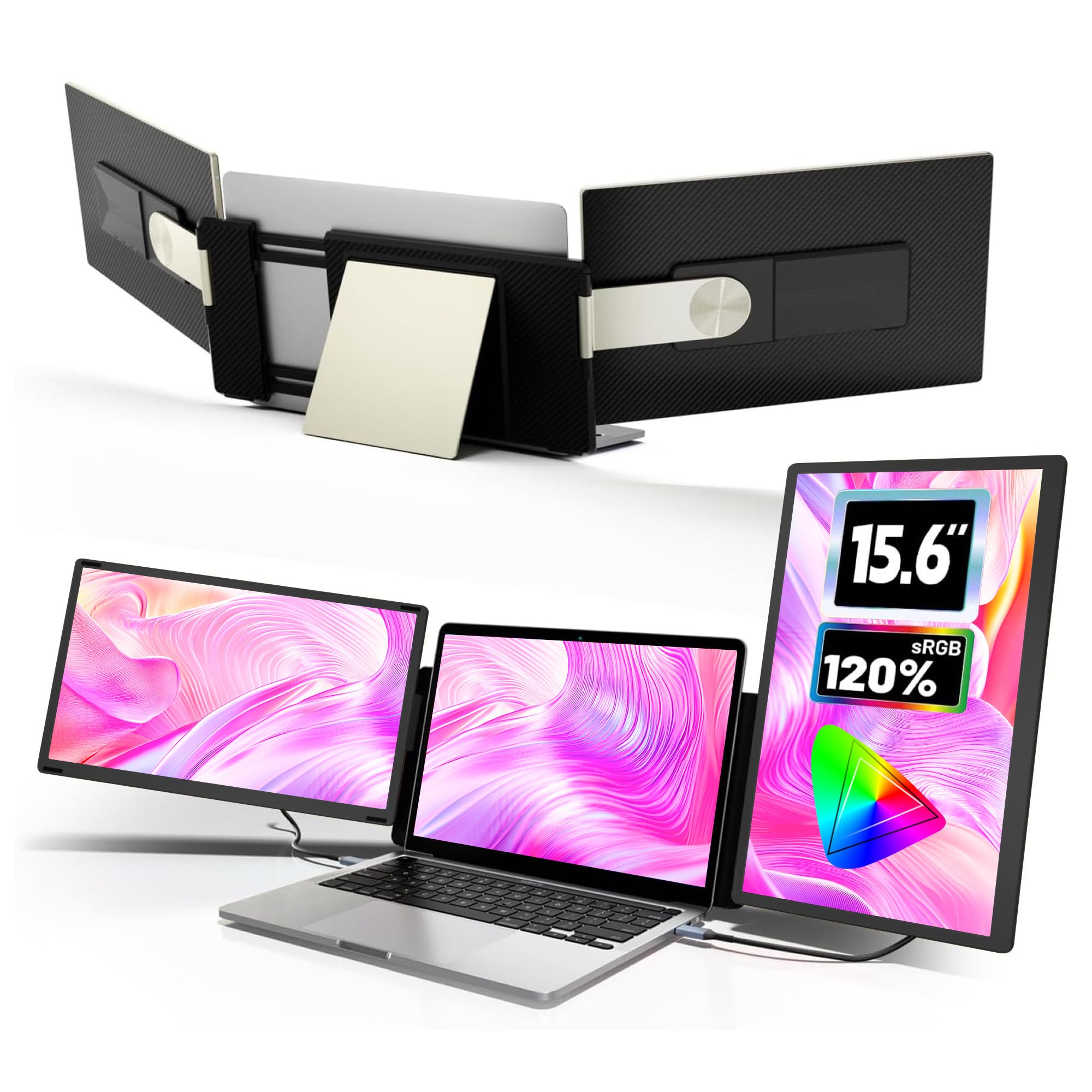 Amazon.co.jp: LGGST S6 トリプルモニター ポータブルモニター 15.6