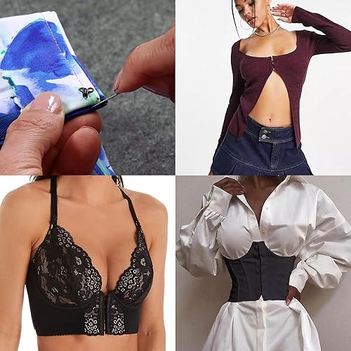 Miniatura 3 de Lakesstory Juego de 48 ganchos de costura y ganchos de cierre  Gancho de sujetador de metal y accesorios de manualidades para costura de ojos