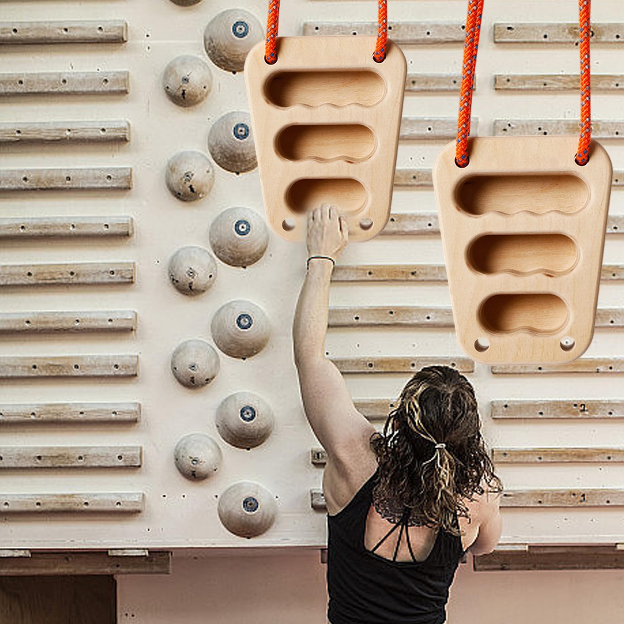 2PCS Climbing Hanging Board, Tablas De Entrenamientos para Agarres De Escalada, Aumenta Tu Fuerza y Resistencia En Los Dedos, Hangboard De Entrenamiento Portátil para Escalada