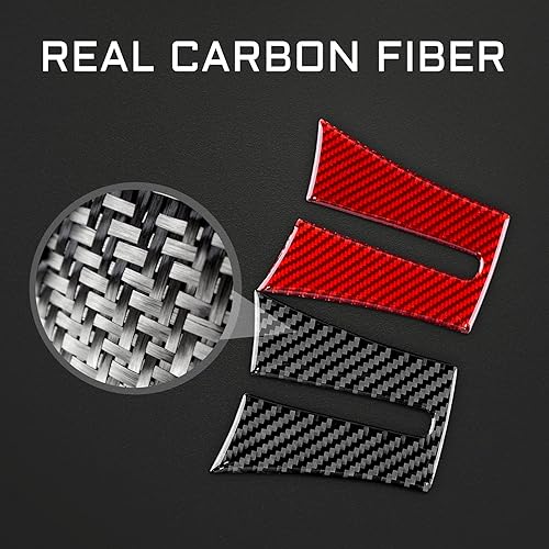 Miniatura 5 de JUPIZEUS Fibra de carbono compatible con accesorios de BMW calcomanía para marco de botón del volante de automóvil para BMW Z4 E85 E86 2003 2004