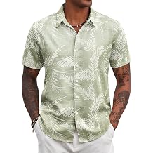 COOFANDY Hawaiian Shirts for Men Tropical Shirts Holiday Summer Shirt Casual Short Sleeved Shirt
