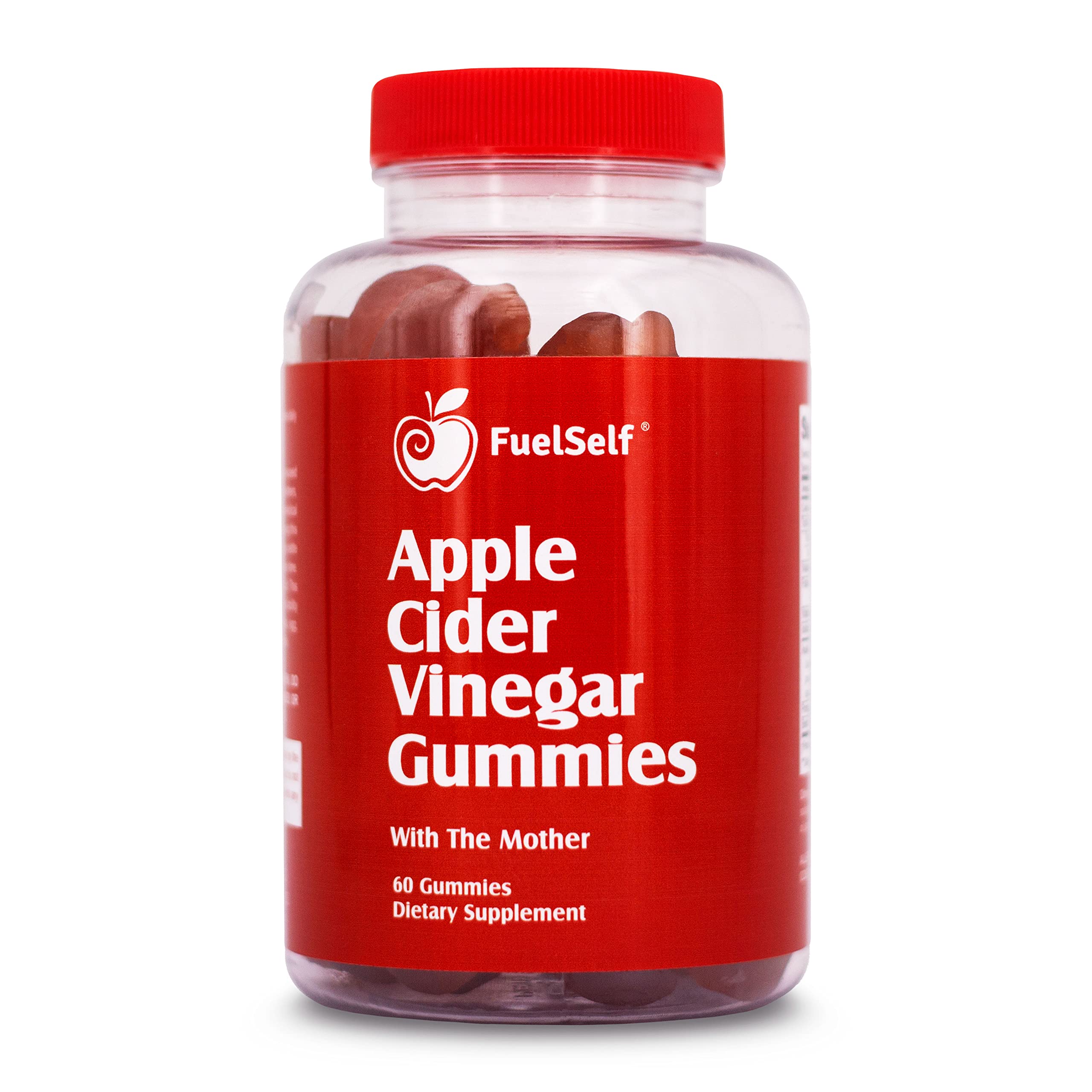 Apple Cider Vinegar Gummy Vitamins with The Mother, 1 Pack, 60 Count :: Metabolism Management, Immunity, Detox :: Vegan, Gluten-Free, Vitamin B6, B12, Pomegranate, Beet Root
