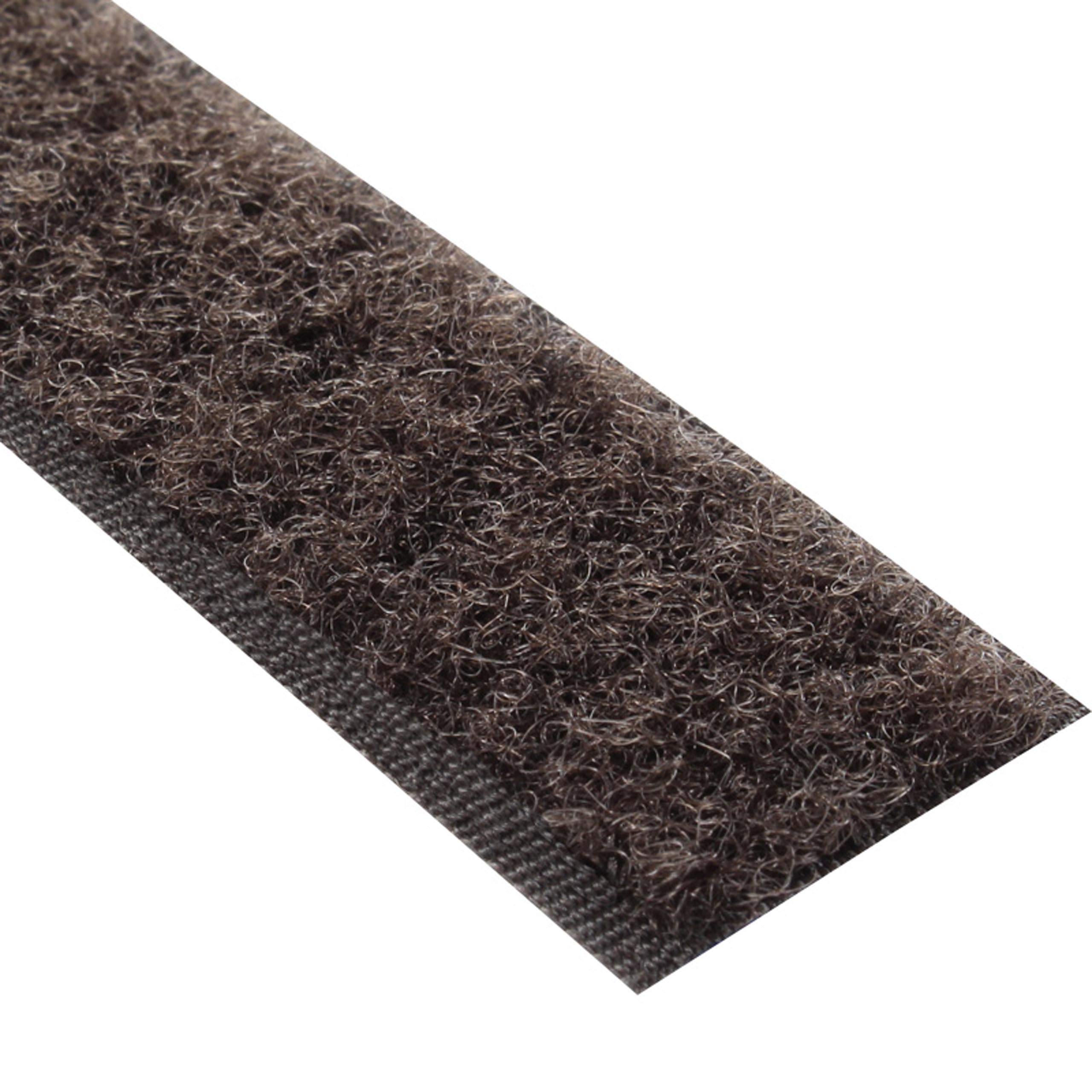 SAN Klettband Dunkelbraun – 30 Mm Breit, Je 1 Meter Haken- Und Flauschband, Zum Aufnähen