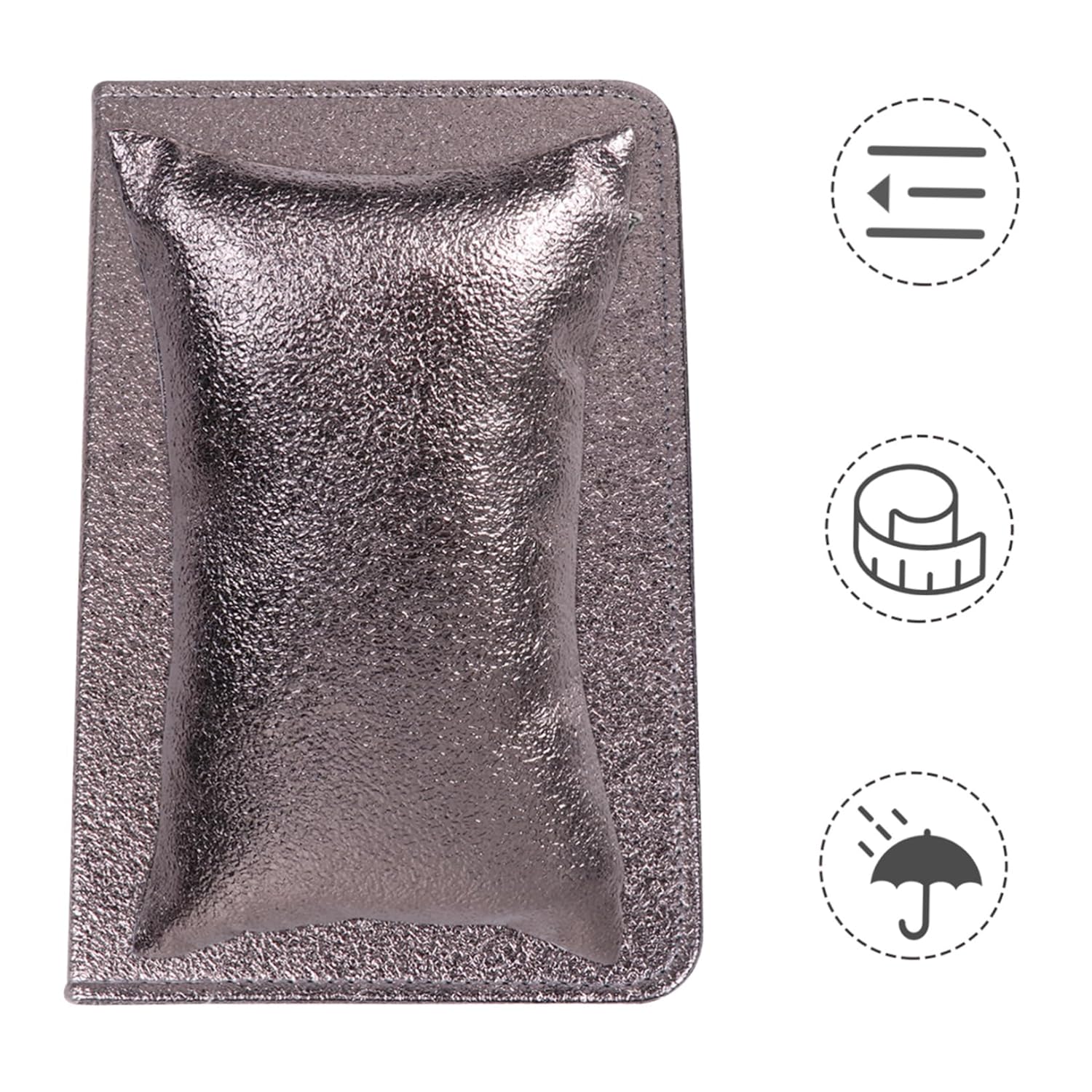 VICASKY Foldable PU Leather Nail Hand Rest Pad Set 2pcs Washable Hand Cushion for Manicure Adjustable Armrest for Nail Salon Accessories