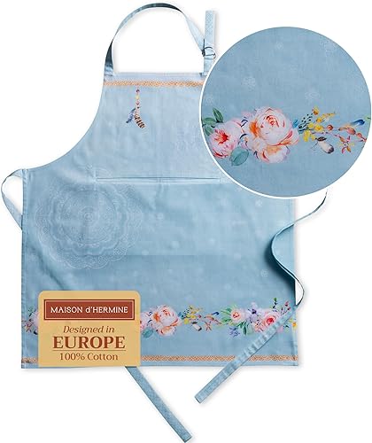 Miniatura 143 de Maison d' Hermine Delantal 100% de algodón para mujeres con bolsillo de cocina delantal de chef para hombres Cocinar Jardinería Servidor Camarera 19