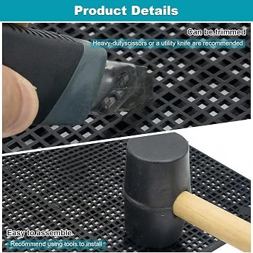 31 Pcs Plastic Egg Crate Set, 30x30cm Black Fish Tank Divider