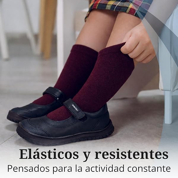 bisoo SET de 5 Pares de Calcetines Escolares de Algodon con Certificado Oeko-Tex para Uniforme Colegio - Elige tu Talla y Color - 3