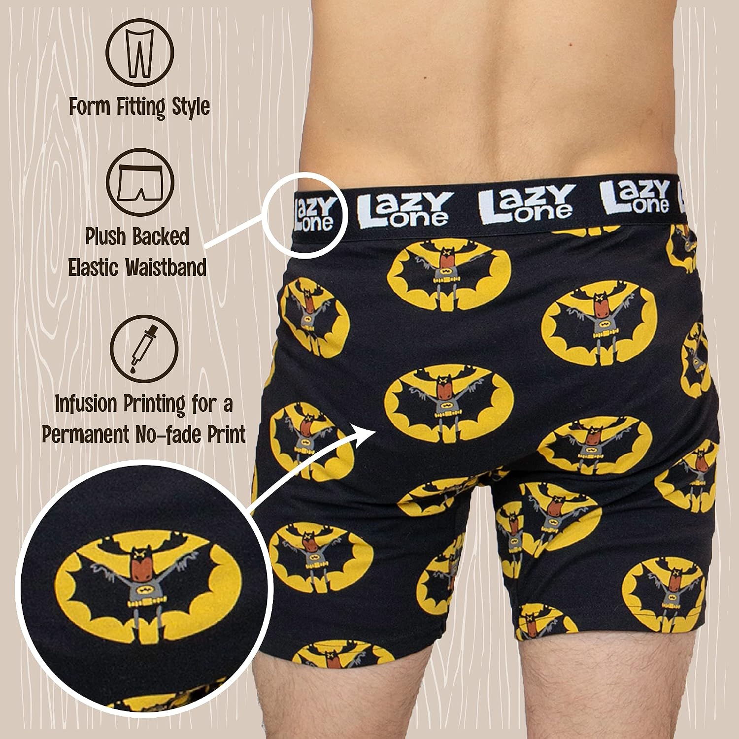 Lazy One Funny Boxer Briefs for Men, Underwear for Men