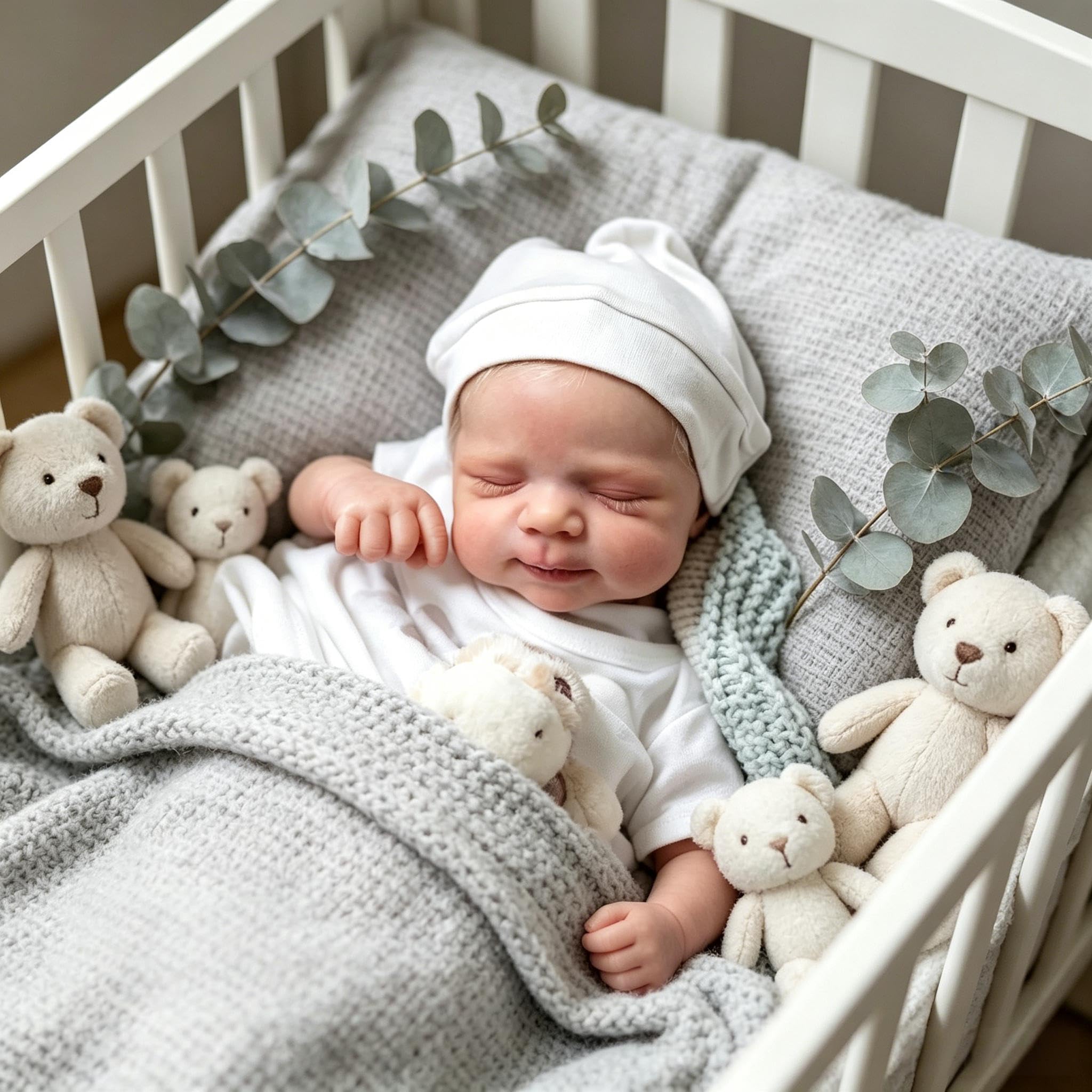 Reborn Lalki dla niemowląt, silikonowe, na całe ciało, 45 cm, prawdziwe lalki, noworodek, realistyczna lalka niemowlęca, zmywalna, winylowa, silikonowa, z akcesoriami do zabawek