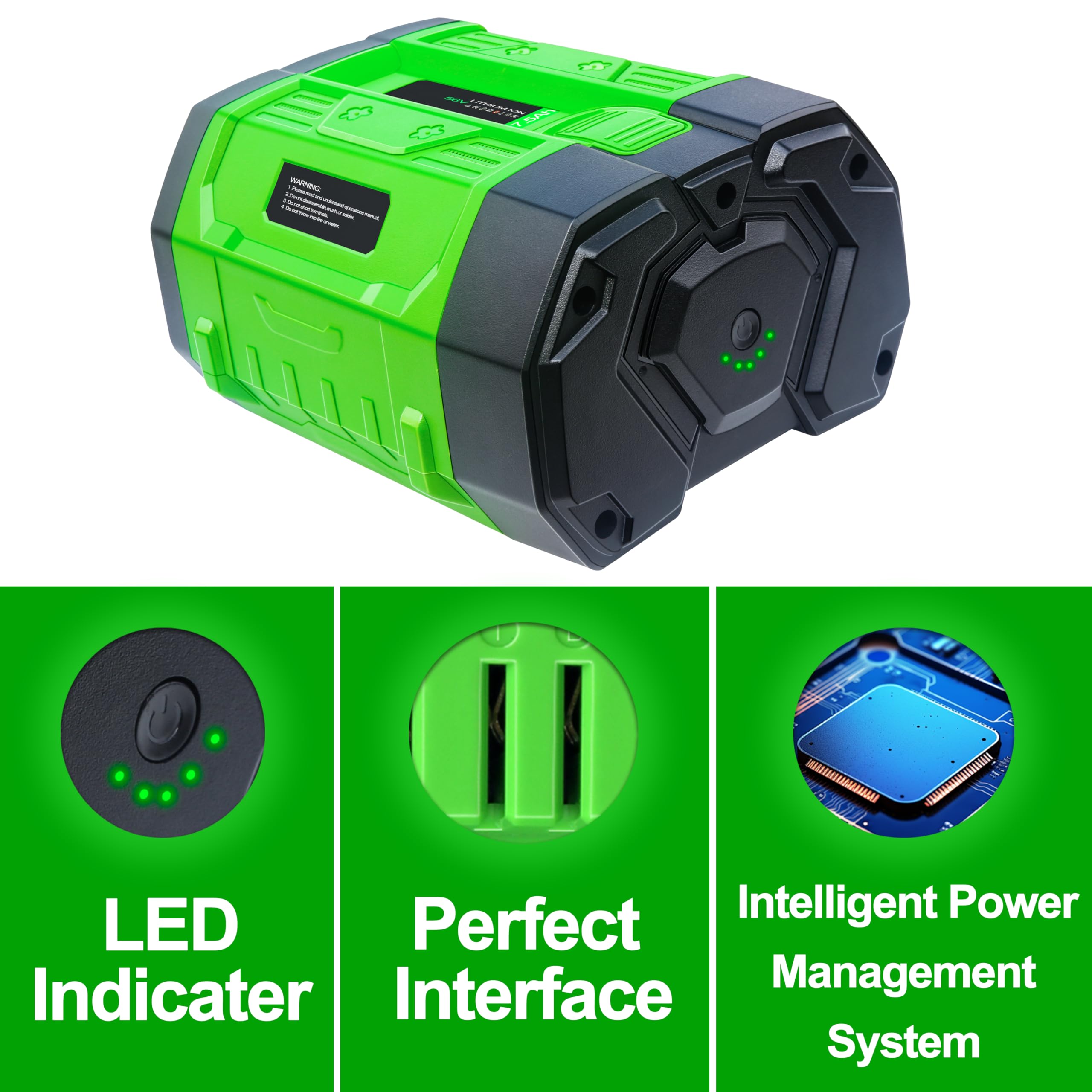 7.5 Ah Ricambio per EGO 56V Batteria compatibile con EGO BA4200 BA4200T BA2800 BA1400 BA2800T BA1400T accessorio di ricambio per batterie per utensili elettrici