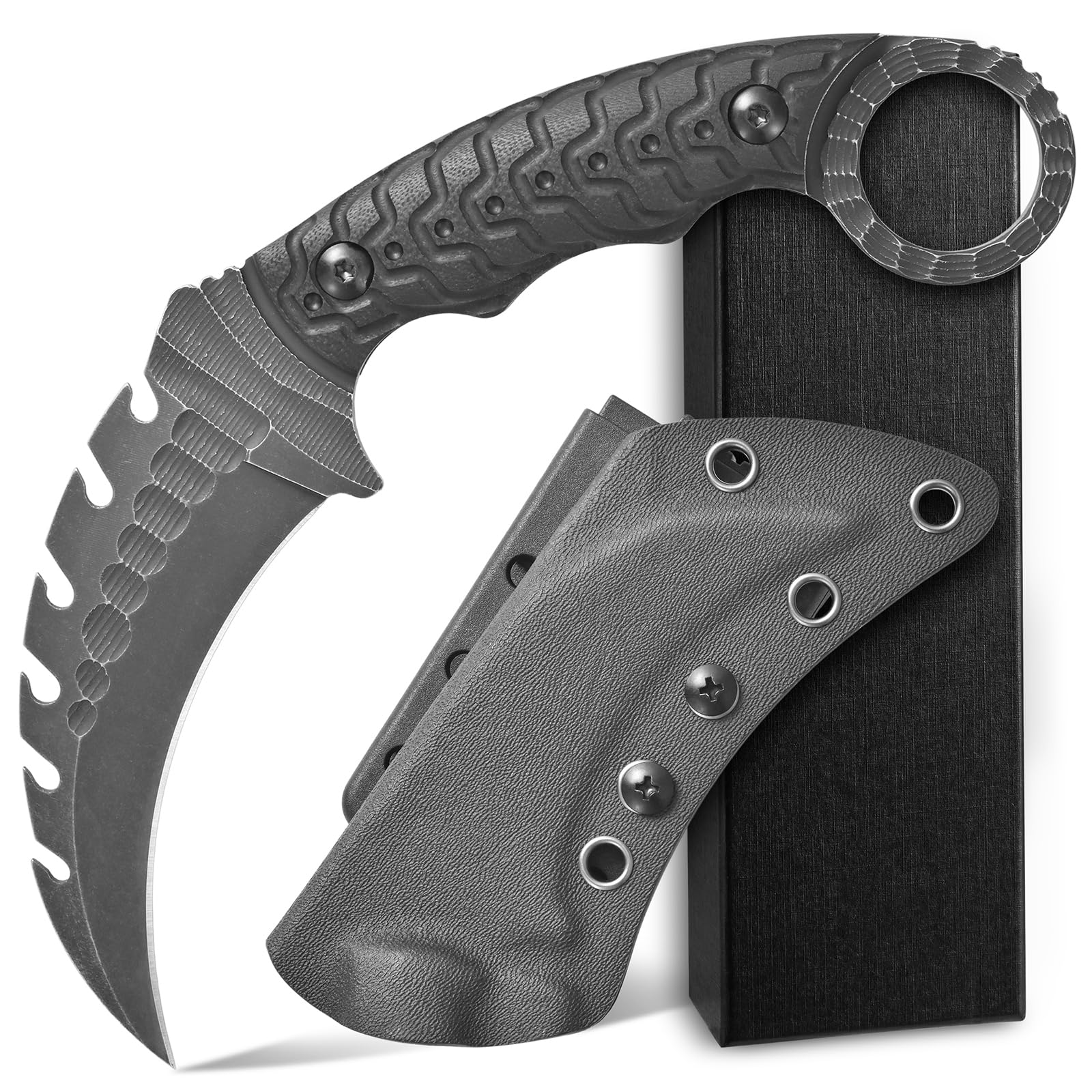 Ccanku C1110 Claw knife,Fixed Blade Knife,D2 Steel Blade +G10 Handle Outdoor ...