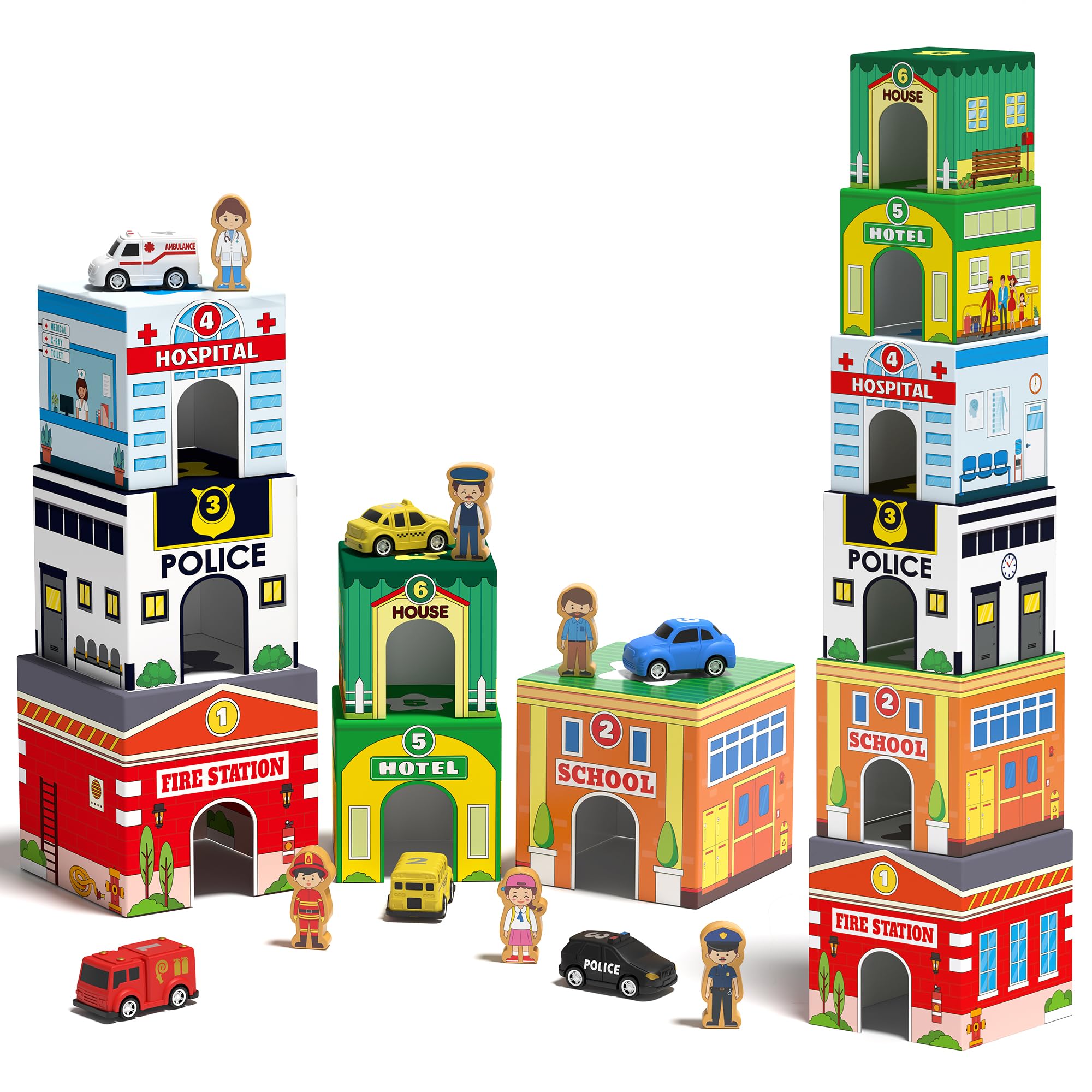 Amazon.com: Coogam Montessori Sorting & Stacking Blocks with