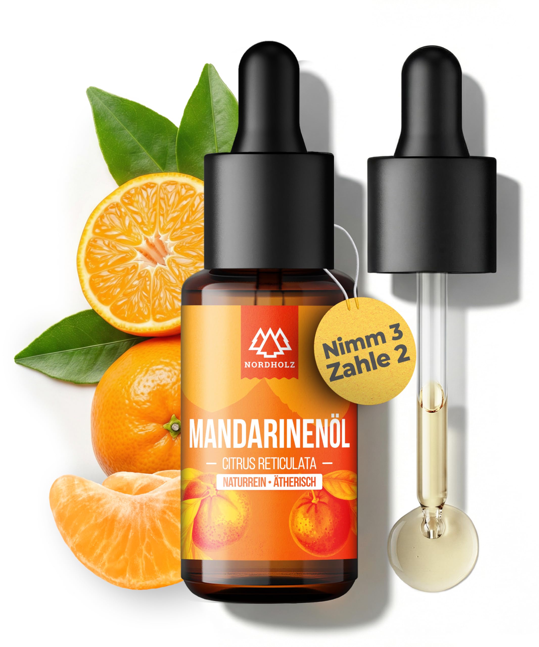 NORDHOLZ® [100% naturrein] – Frisch & spritzig, ätherisches Öl in Pharmaqualität aus Kaltpressung – Vegan, laborgeprüft – Für Sauna, Diffusor & Aromatherapie