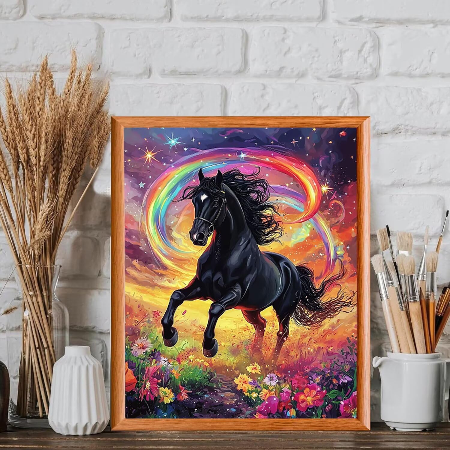 Dipingere con i Numeri Cavallo sotto il cielo stellato, 60x80cm s-1016