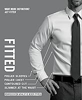 Vista 4 de Van Heusen - Camisa de vestir de tela de popelina para hombre, unicolor, corte ajustado