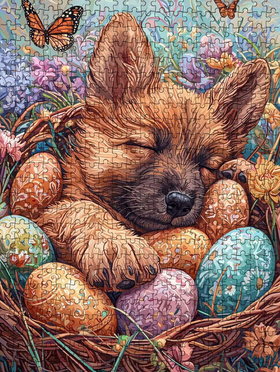 Butterfly Dog Puzzle 3000 sztuk, puzzle dla dorosłych, łamigłówki, wyzwanie dekoracja puzzli, rozrywka gra edukacyjna dla całej rodziny, na prezent dekoracja BXHZW7-381