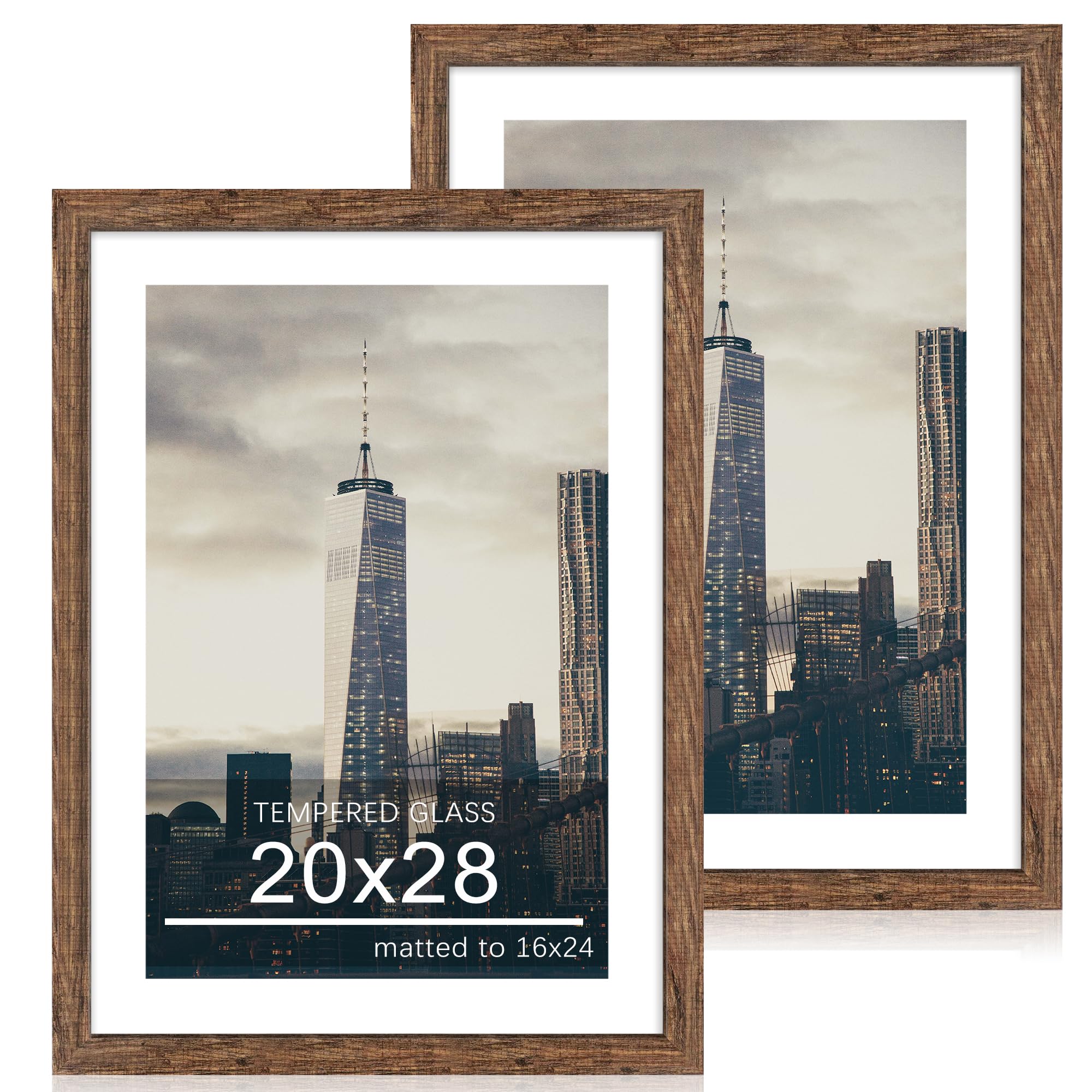 CCDCC 20x28 Poster Frame Set of 2 Rustic Brown