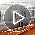 Commercial Large 12 Trays Food Dehydrator, Usable Area up to 22.67ft², 1200W Full Stainless Steel Dryer Machine, up to 190℉ Temperature, for Meat, Fruit, Veggies, Beef, Herbs, Pet Foods