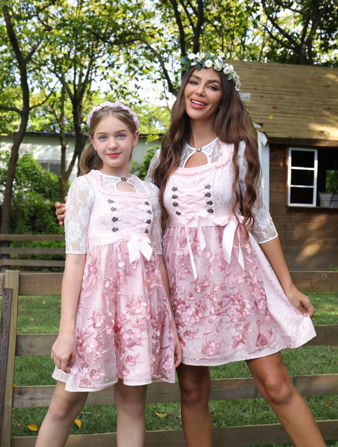 Deutsches Dirndlkleid für Mädchen, Kostüme für das bayerische Oktoberfest, Kostümkleid mit Schürze, Partykleider für Kinder im Alter von 4–12 Jahren