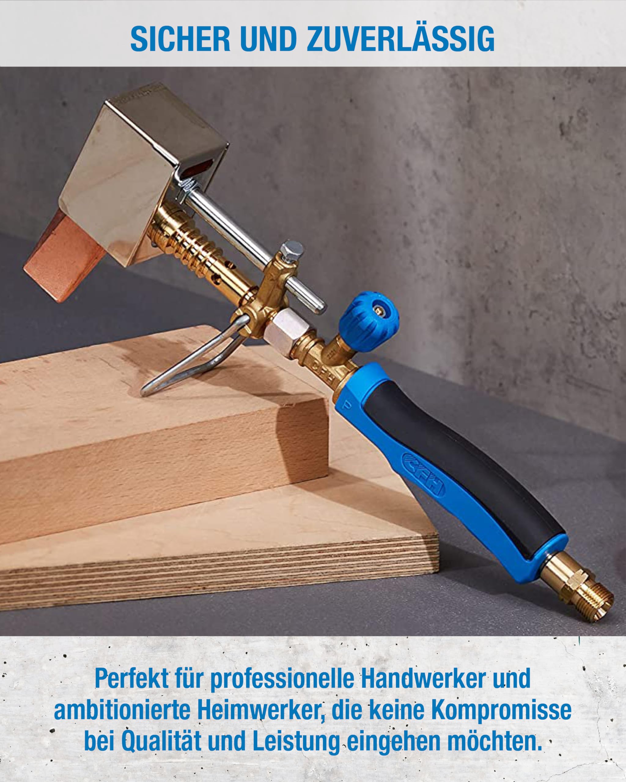 CFH Kupferlötkolben KL 147 350 g Hammer Gas Lötkolben zum Weichlöten
