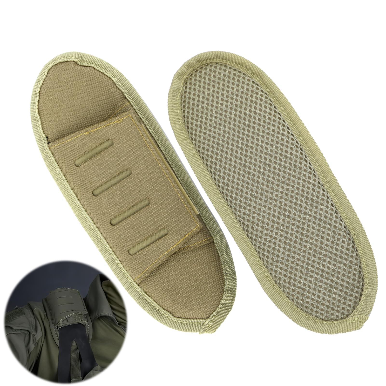 Cuscinetti per Spalla in Nylon Traspirante, Protezione Rimovibili Universali per Gilet Tattico