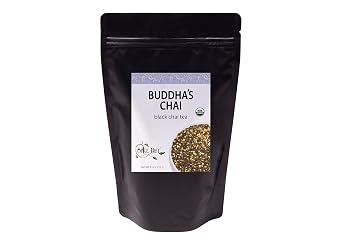 Organic Buddhas Chai, Loose Leaf Indian Chai Assam tea with Cardamom - Caffeinated, Unsweetened | bulk 8oz, 80-100 cups | The Spice Hut, First Sip of Tea