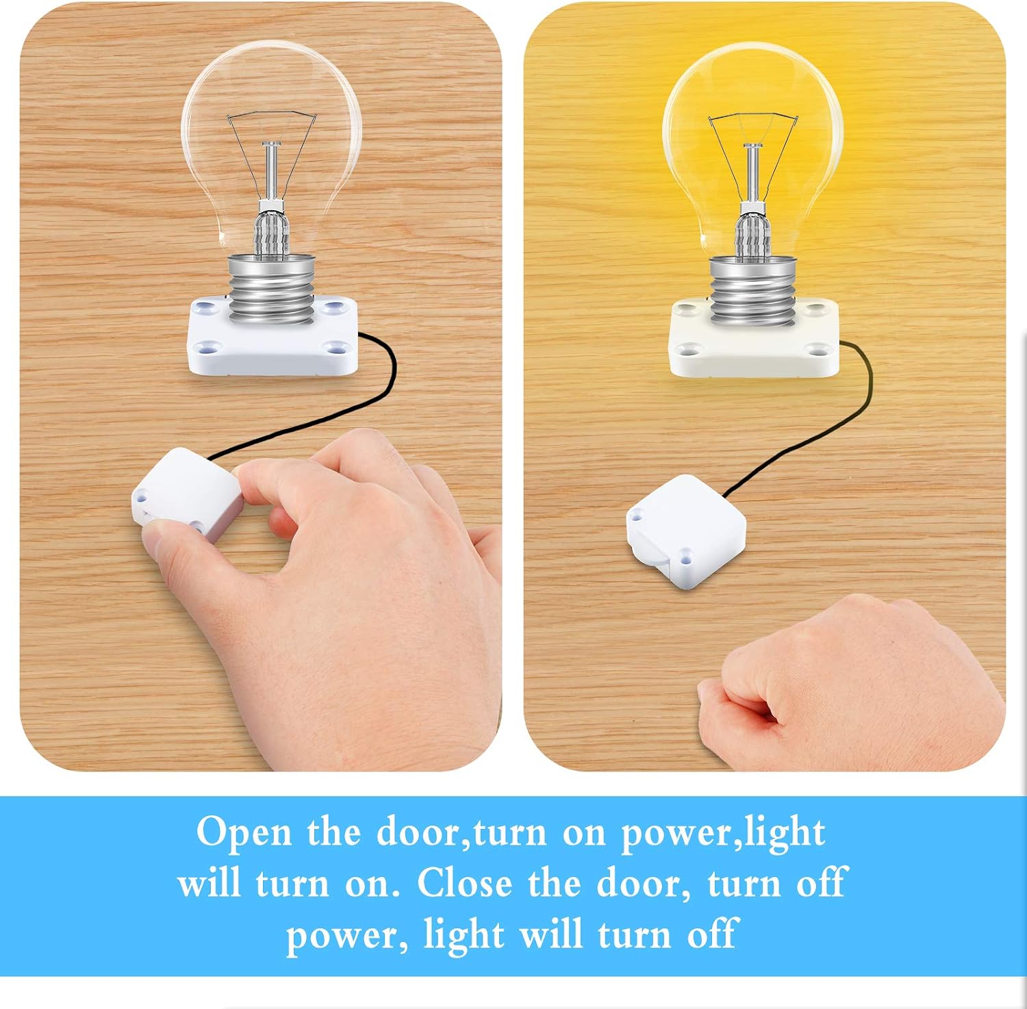 Jubaopen 3PCS Door Switch Push to Break Cupboard Door Switch Cabinet Lamp Switch Cabinet Light Auto Control for Furniture Cupboard 2A 12V- 250V with 6 Screws(White) - Image 4