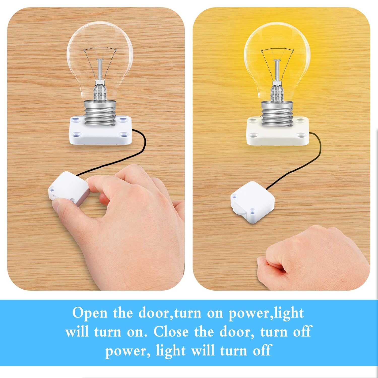 Lot De 10 Interrupteurs à Actionner Lors De L'ouverture Ou De La Fermeture D Une Porte De Placard Blanc