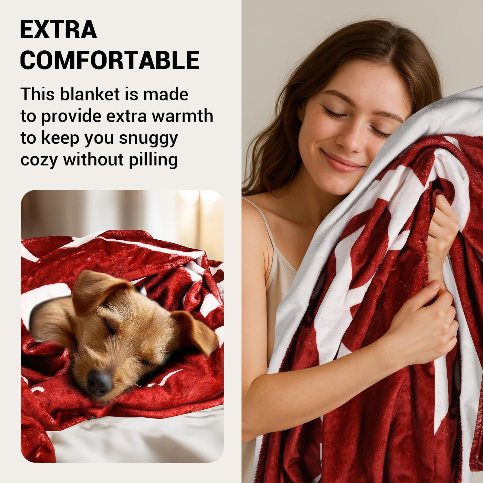 Dr Pepper Blanket (80” x 60”) XL – Ultra Soft Fleece Blanket for Room Decor Aesthetic - Red Throw Blanket for Couch, Bed & Travel | Home Decor, Funny for Soda Fans.