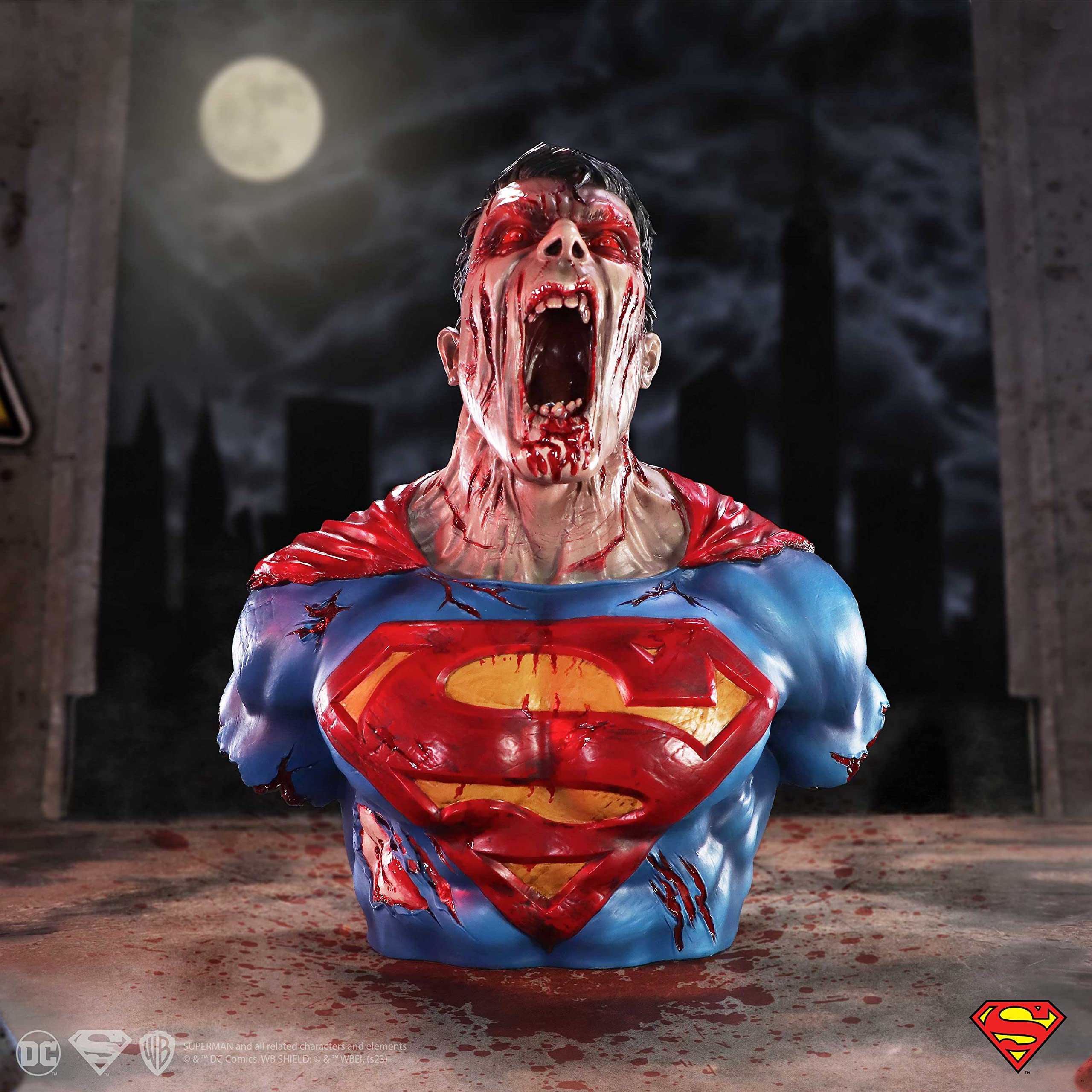 Nemesis Now Superman-DCeased-Brustumfang, 30 cm, Kunstharz, offizielles Lizenzprodukt, Superman-Zombie-Büste, gegossen aus feinstem Kunstharz, fachmännisch handbemalt