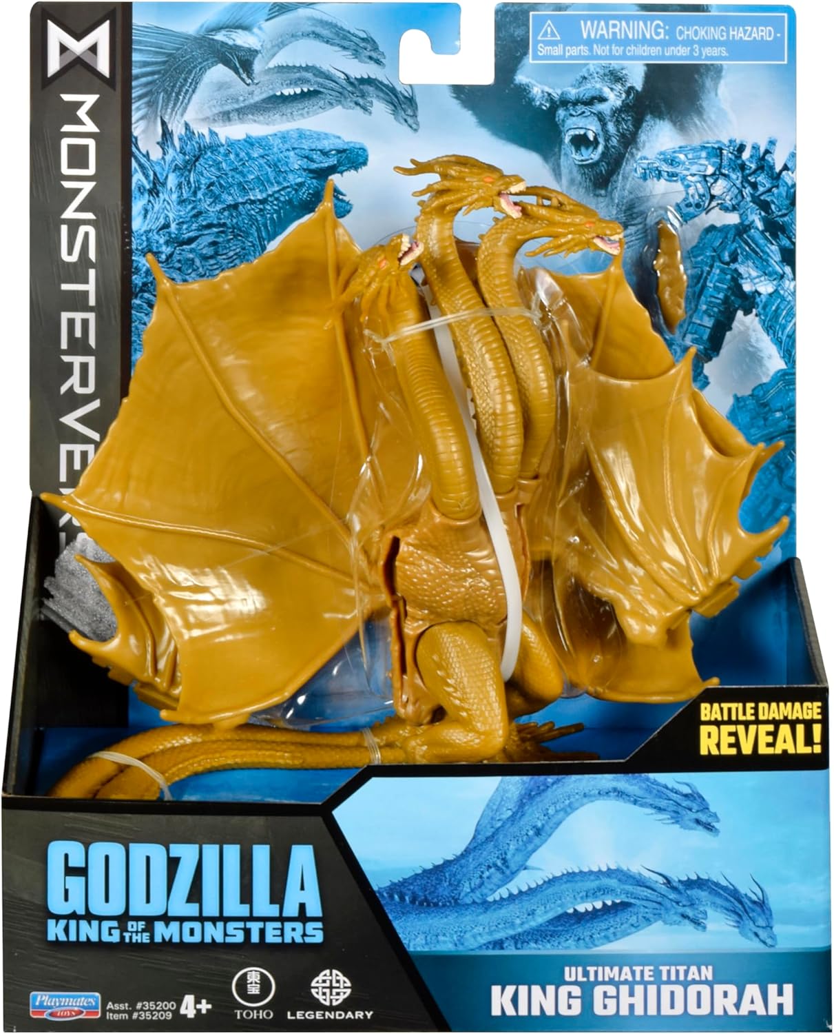 PlayMates Godzilla King of Monsters Monsterverse 6 Inch Action Figure Basic Series - King Ghidorah
