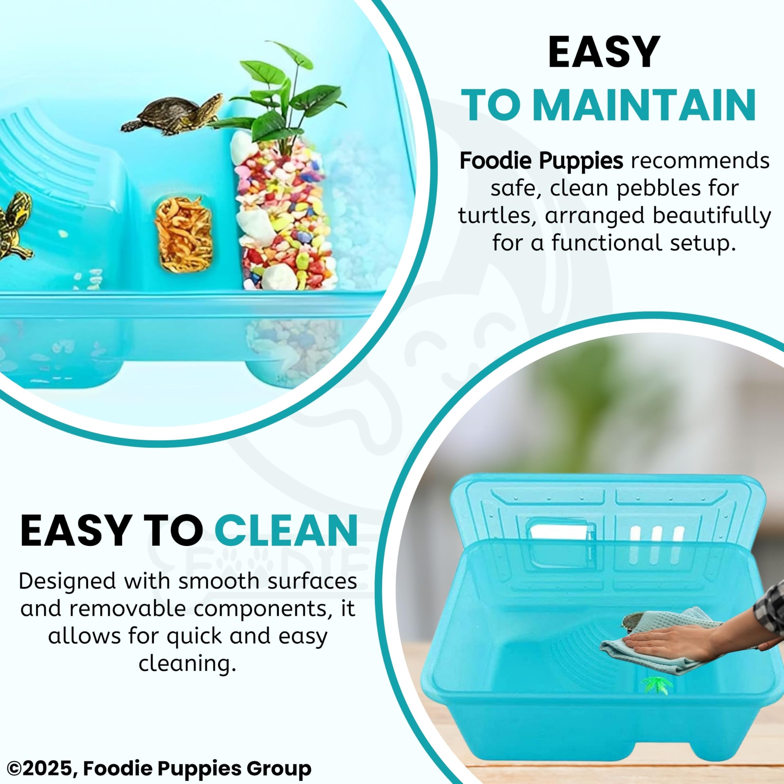 Foodie Puppies Turtle Tank - Safe & Durable Habitat -7