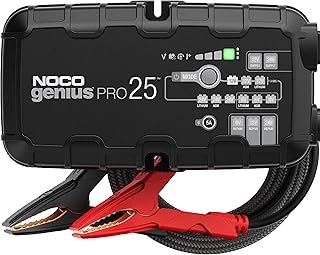 NOCO GENIUSPRO25, Caricabatterie da Auto 25A, Caricabatterie Professionale da 6V, 12V e 24V, Mantenitore di Carica e Desol...