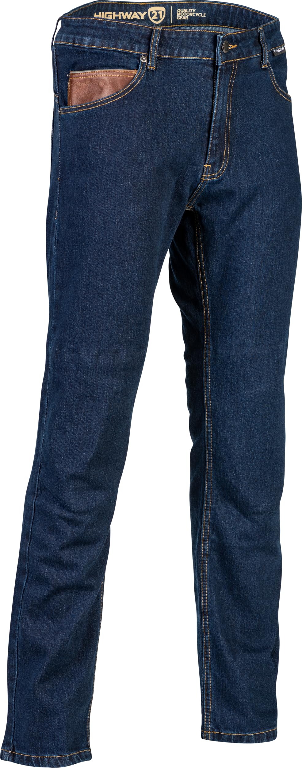 Highway 21 Men's Motorcycle Stronghold Jeans (Blue, US 42)
