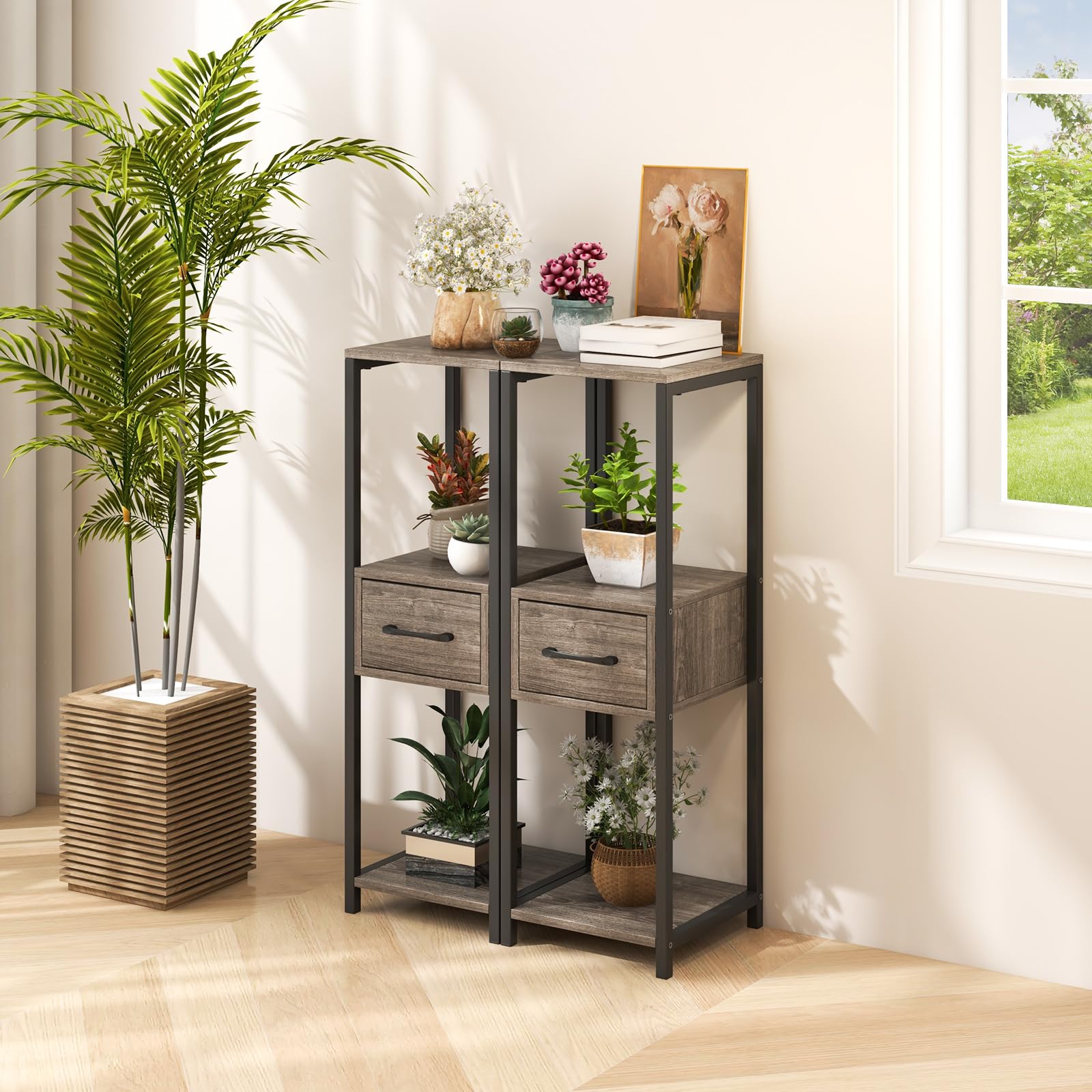 Stylish Plant Shelf with Tray, 64×40cm Amazon.com : Giantex 3 Tier Tall Plant Stand Indoor, 36 Inch