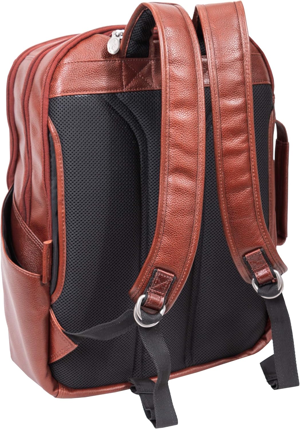 McKlein Englewood, 17" Leather Carry-All, Laptop & Tablet Weekend Backpack, Laptop & Tablet, Convertible Travel Business Backpack & Cross-Body, Dual Compartment Laptop/Computer & Tablet Backpack Bag
