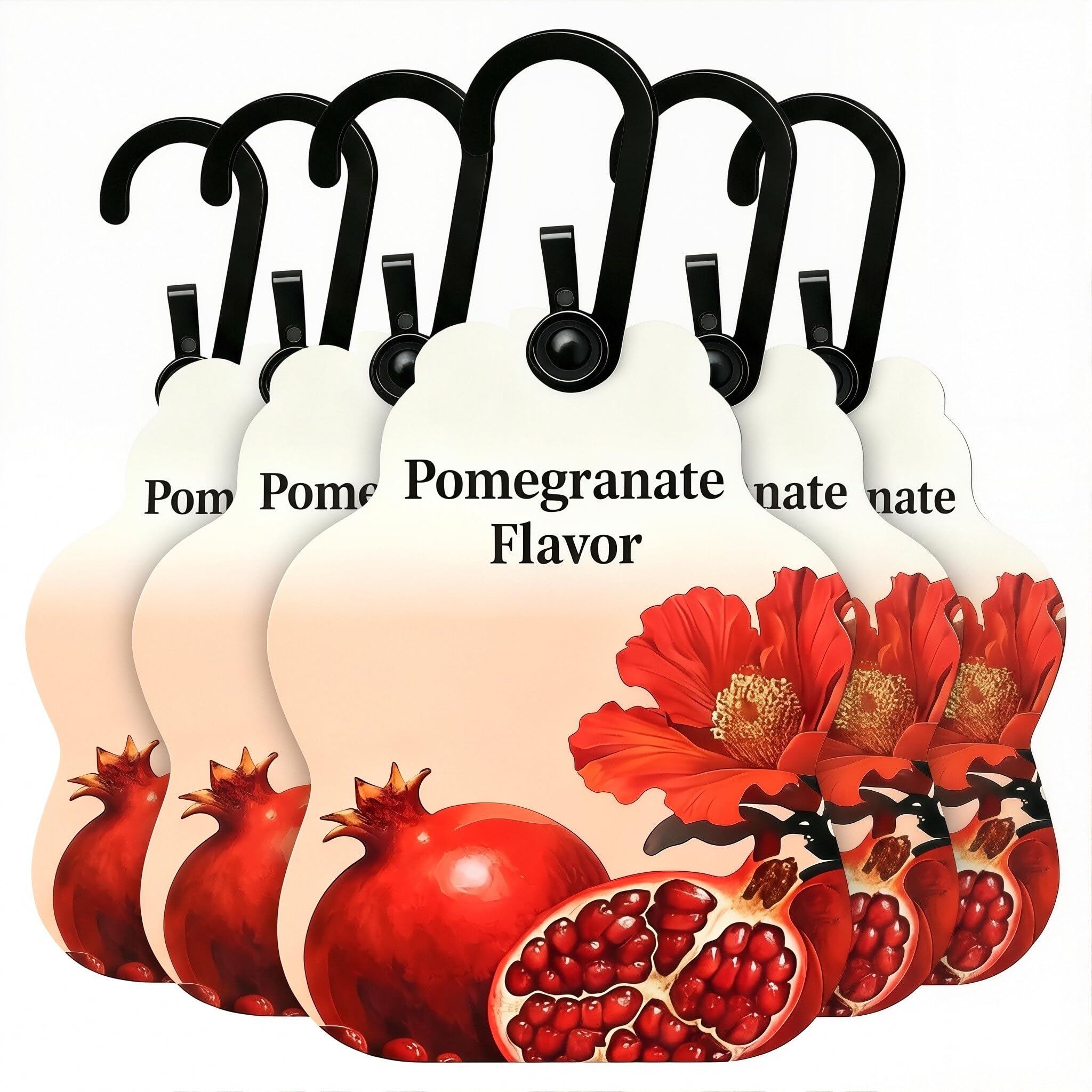 Pomegranate Scented EVA Sachets, 6-Pack (10g Each) – Long-Lasting Air Freshener Bags for Car, Closet, Drawer & Home – Ready-to-Use Aroma Packs (Pomegranate)