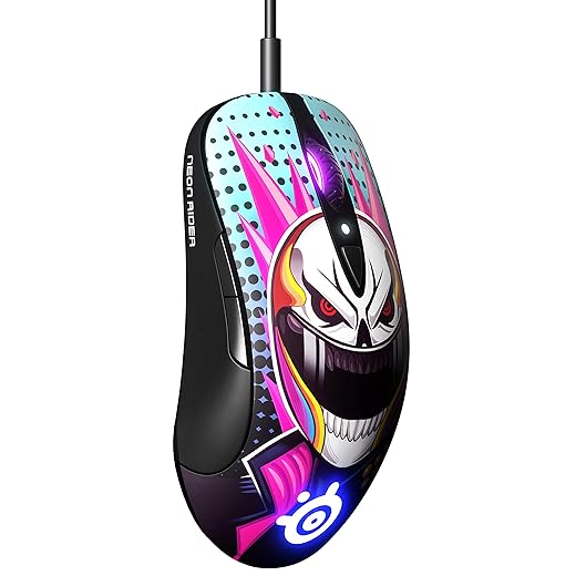 SteelSeries Sensei Ten - Gaming Mouse - 18, 000 CPI Truemove Pro Optical Sensor - Ambidextrous design - 8 Programmable Buttons - CS: GO Neon Rider Edition PC