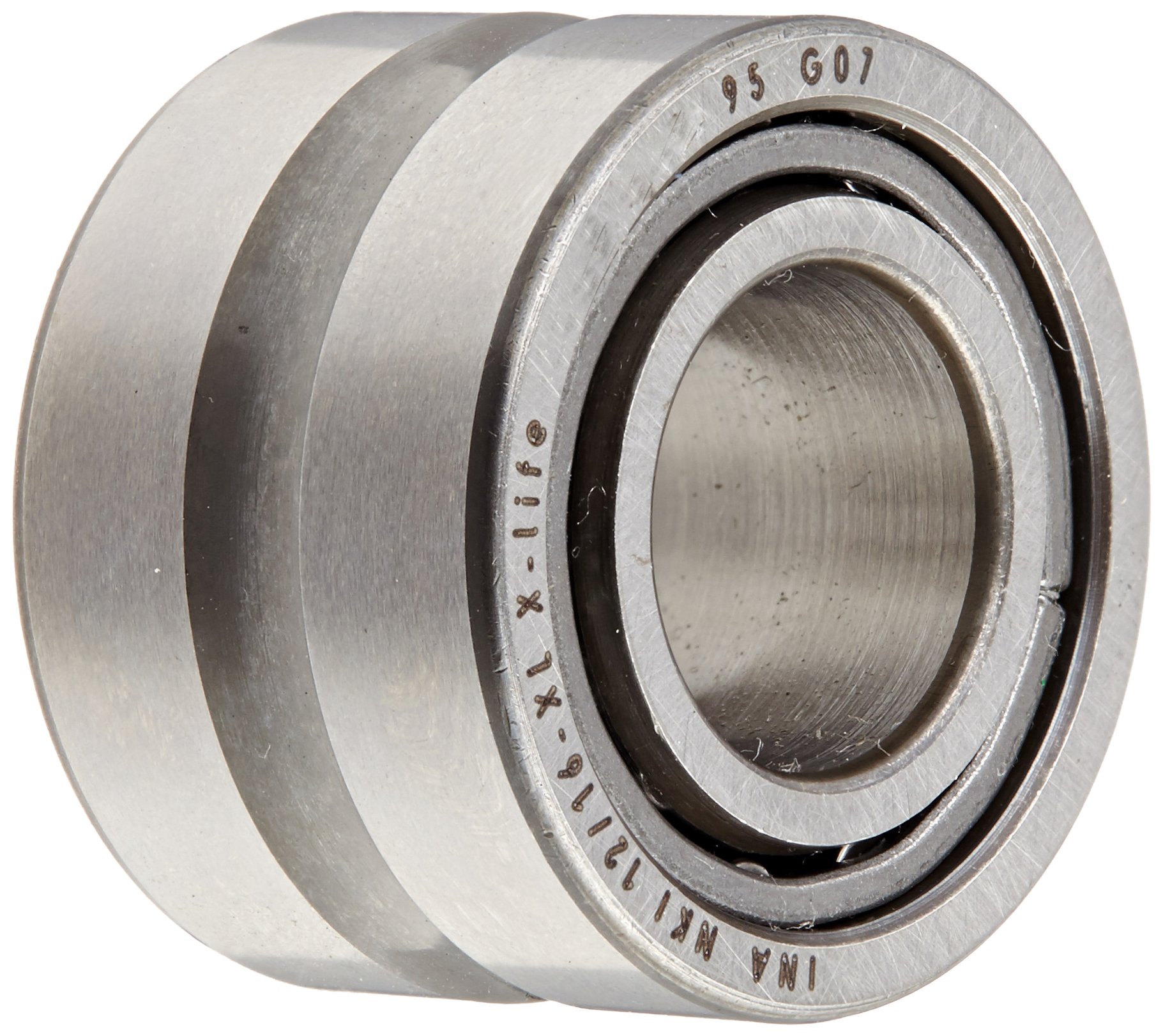 INA NKI12/16 Needle Roller Bearing, With Inner Ring, Steel Cage, Open End, Oil Hole, Metric, 12mm ID, 24mm OD, 16mm Width, 24000rpm Maximum Rotational Speed