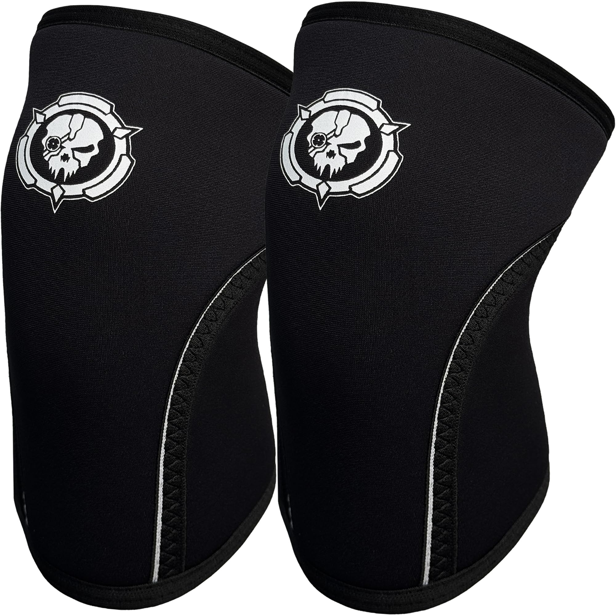 Knee Sleeves (1 Pair), 7mm Compression Knee Braces for Squats,Weightlifting,Powerlifting,Cross Training for Men & Women (Large) Black New Large