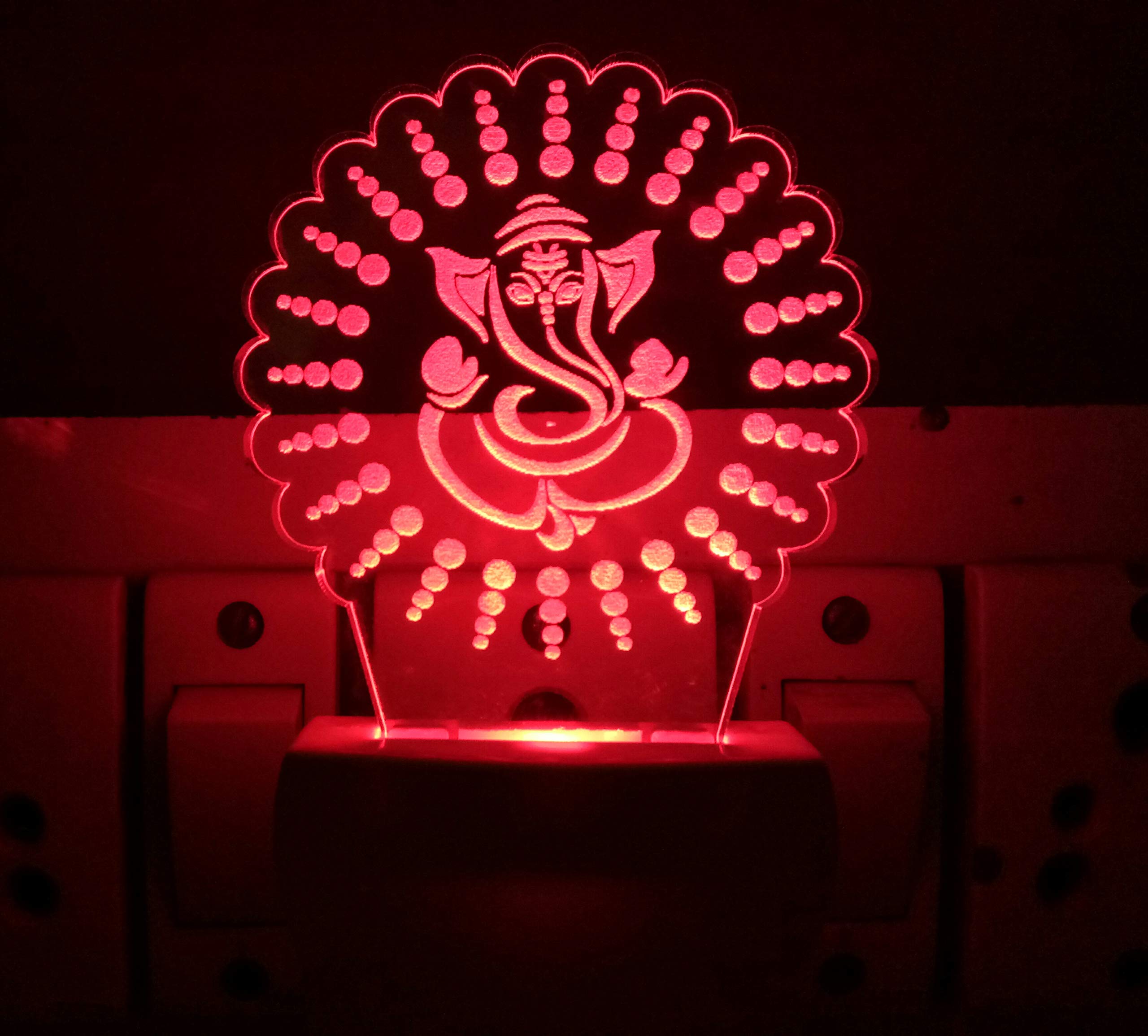 UKANI AC Adapter Night Lamp Pack of 1 Multicolor (Design 17)