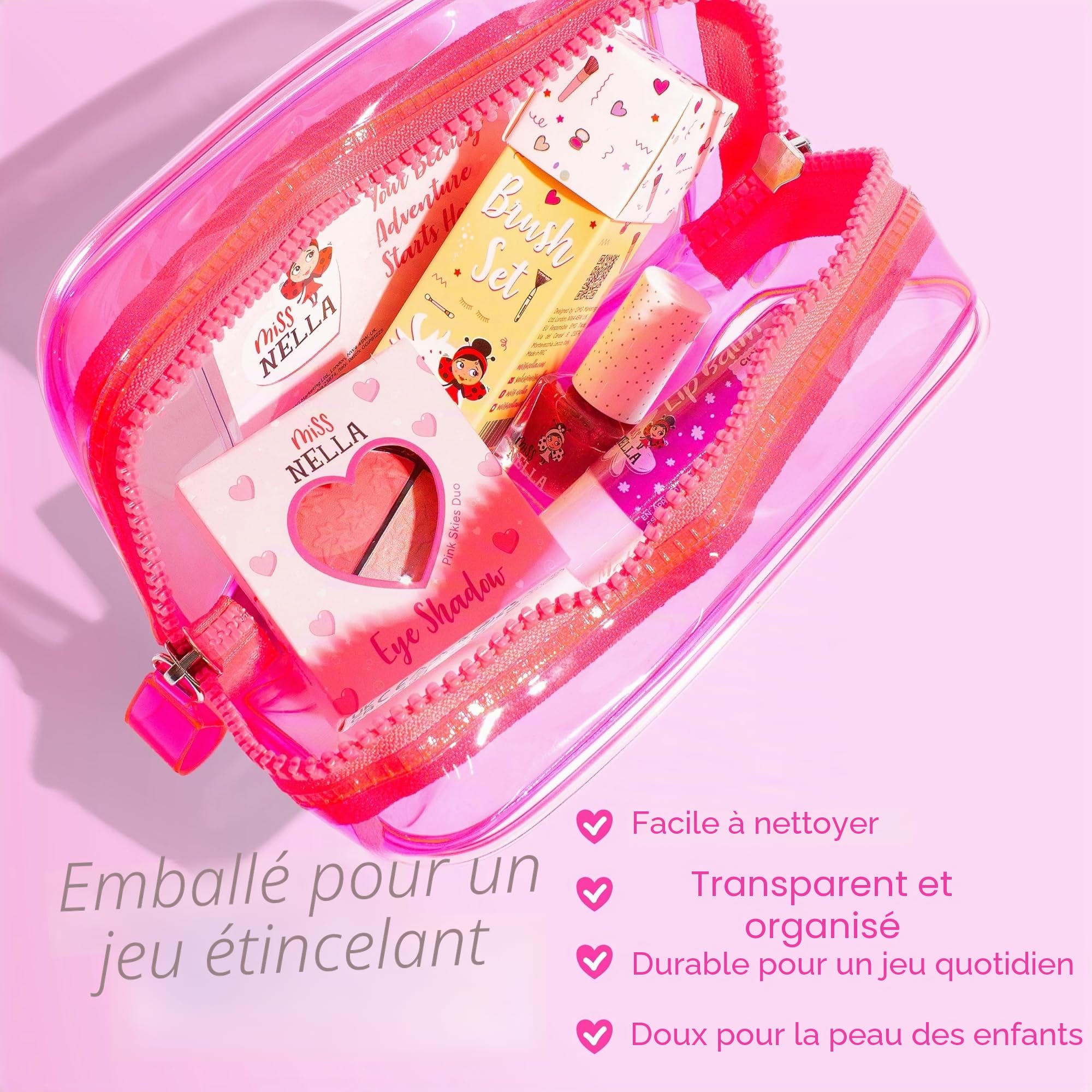 Miss Nella Festive Picks, ensemble de maquillage sécuritaire pour les enfants