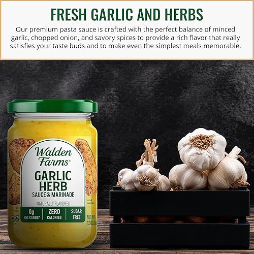 Miniatura 64 de Walden Farms Salsa Alfredo - Salsa cremosa de estilo italiano cero calorías, sin azúcar, keto y sin carbohidratos, botella de 12 onzas