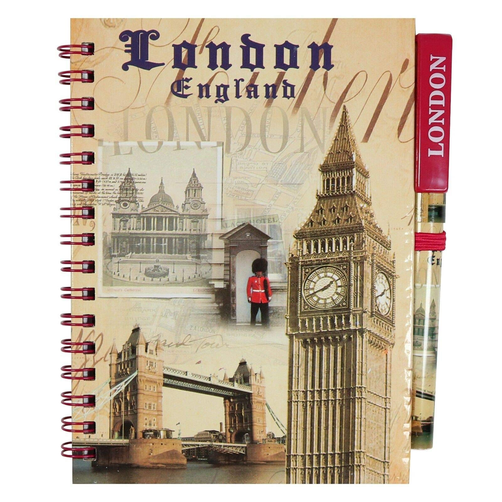 Souvenirs 6 London Notebook, England Notepad & Pen, Union Jack British Gift - Image 2