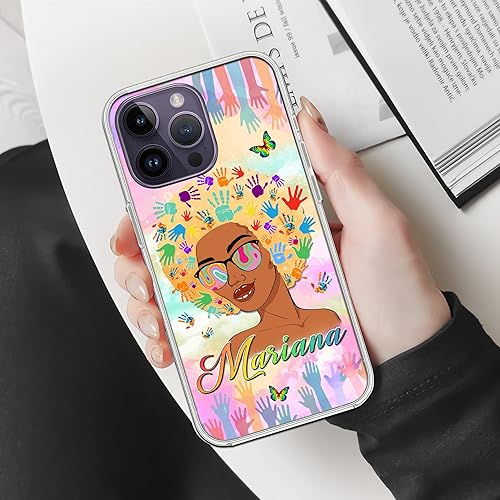 Miniatura 10 de Funda de teléfono con nombre personalizado, diseño de cerdos, diseño divertido de animales de granja, regalo para amantes de los cerdos para niñas y
