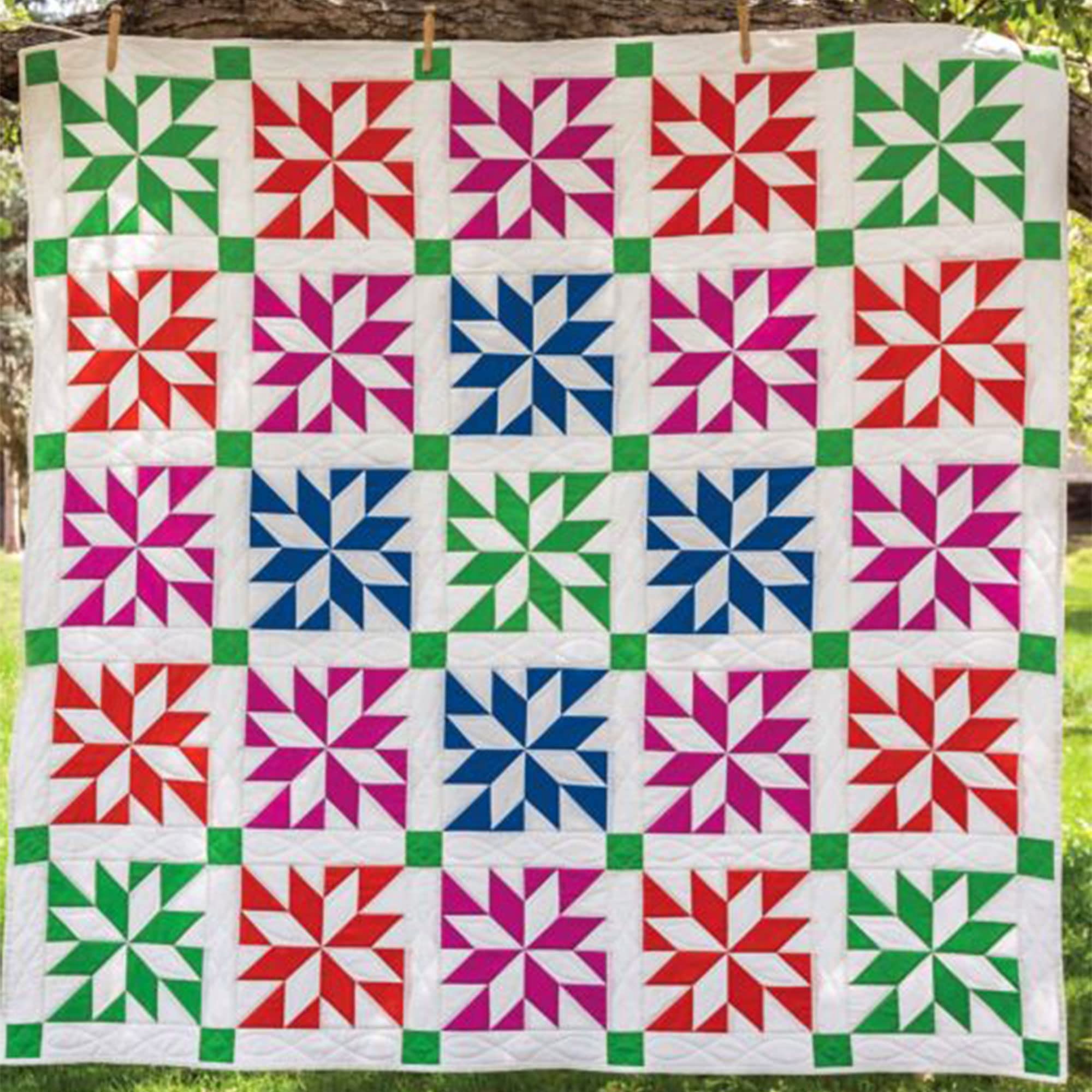 AccuQuilt Go! Fabric Cutting Dies-LeMoyne Star 9" Finished Square